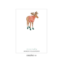 Cargar imagen en el visor de la galería, Tarjetas navideñas sencillas (papel textura)