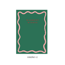 Cargar imagen en el visor de la galería, Tarjetas navideñas sencillas (papel textura)