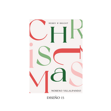 Cargar imagen en el visor de la galería, Tarjetas navideñas sencillas (papel textura)