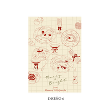 Cargar imagen en el visor de la galería, Tarjetas navideñas sencillas (papel textura)